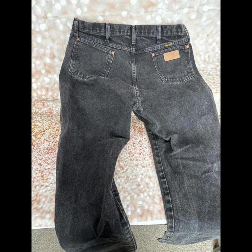 Wrangler 13MWZWK Cowboy Cut Original Fit Jeans Mens 36x36‎ Faded Black Denim